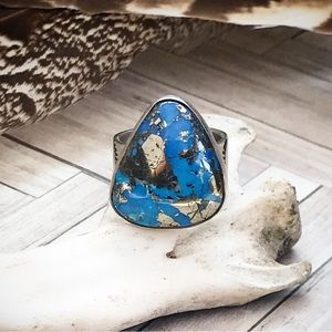 New OOAK Persian Turquoise Sterling Silver Ring